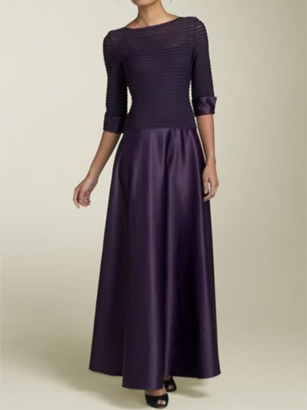 JS Collections Women's Formal A Line Dress 3/4 Sleeve Formal - Petite Size 12